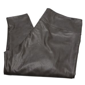 7 For All Mankind Brown Faux Leather Leggings Pants Women's Plus Size 2X